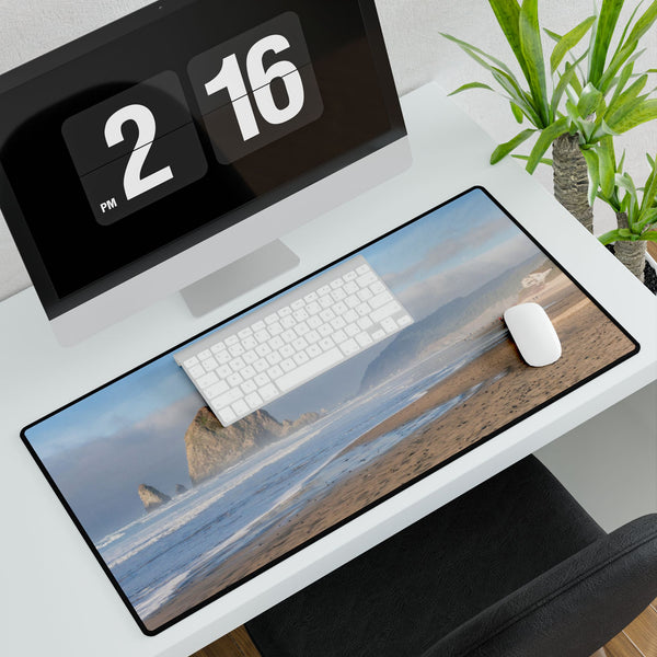 Pacific Beach Desk Mat – Coastal Haystack Rock Scenic Mouse Pad