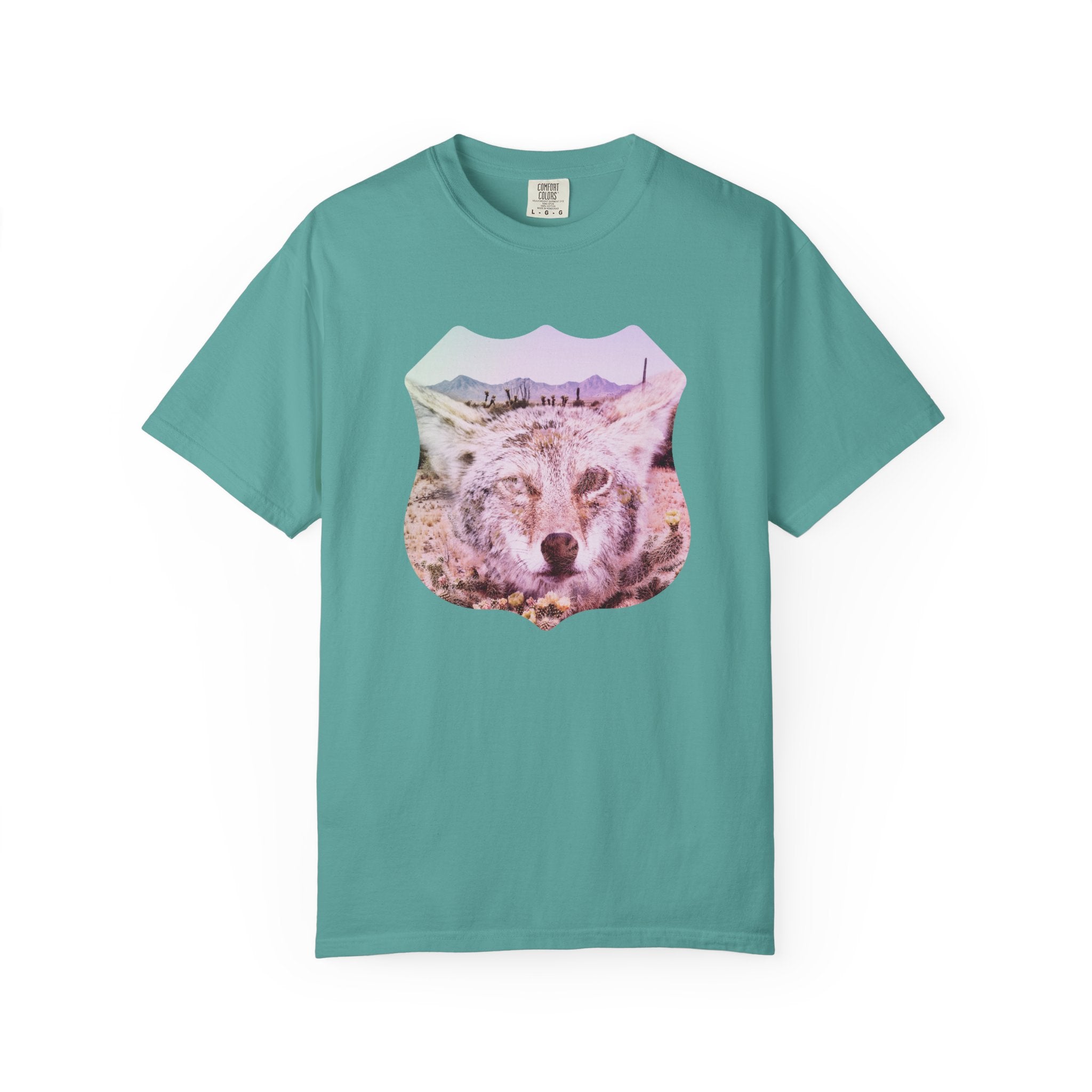 Route 66 Desert Coyote T-Shirt | Southwestern Wildlife Graphic Tee, Unisex