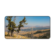 Yellowstone Desk Mat - Golden Valley Landscape Mouse Pad - Extended Nature Keyboard Pad - Scenic Mountain Decor