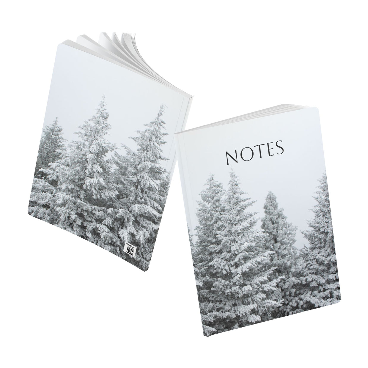 Winter Storm Pine Trees Softcover Notebook - 100 Pages