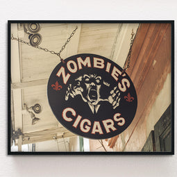 Zombie Cigar Sign Print, New Orleans Photography, Classic Horror Art