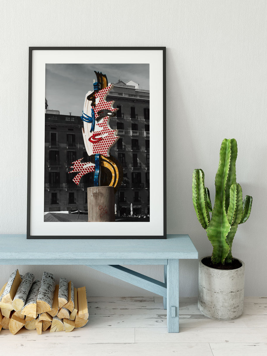 El Cap de Barcelona Pop Art Photo Print, Catalonia Urban Decor