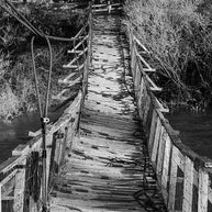Historic Swinging Bridge Photography, Southern Idaho Art Print