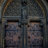 Cambridge Cathedral Door Art Print, UK British Photography