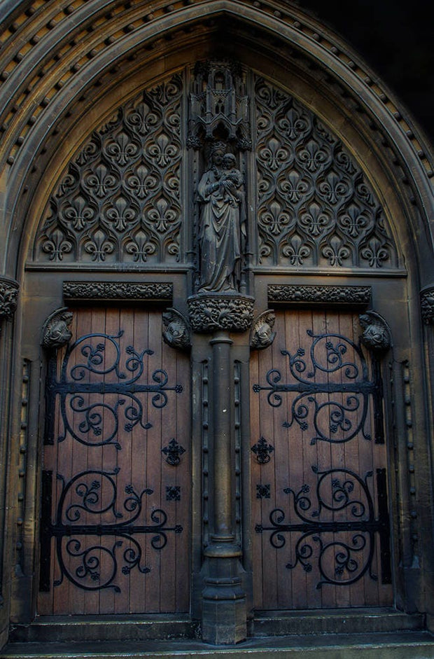 Cambridge Cathedral Door Art Print, UK British Photography