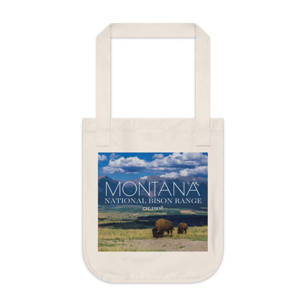 Montana National Bison Range Organic Canvas Tote Bag