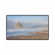 Pacific Beach Desk Mat — Coastal Haystack Rock Scenic Mouse Pad
