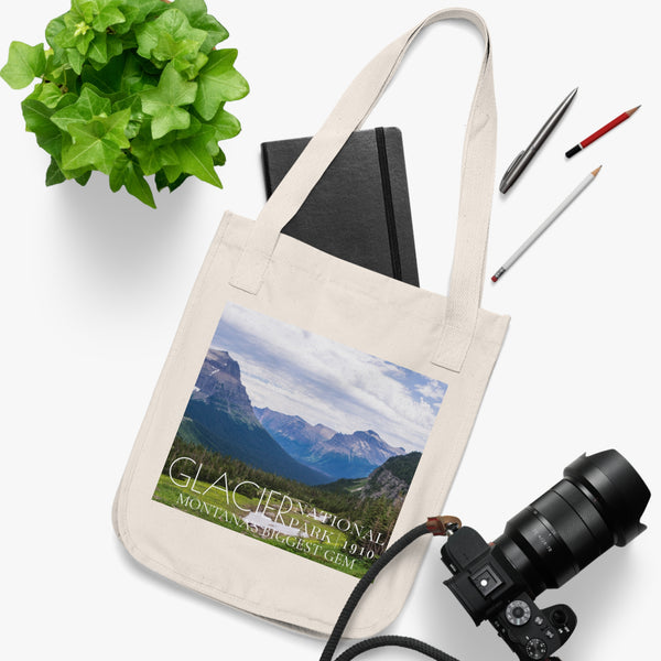 Glacier National Park Organic Canvas Tote Bag