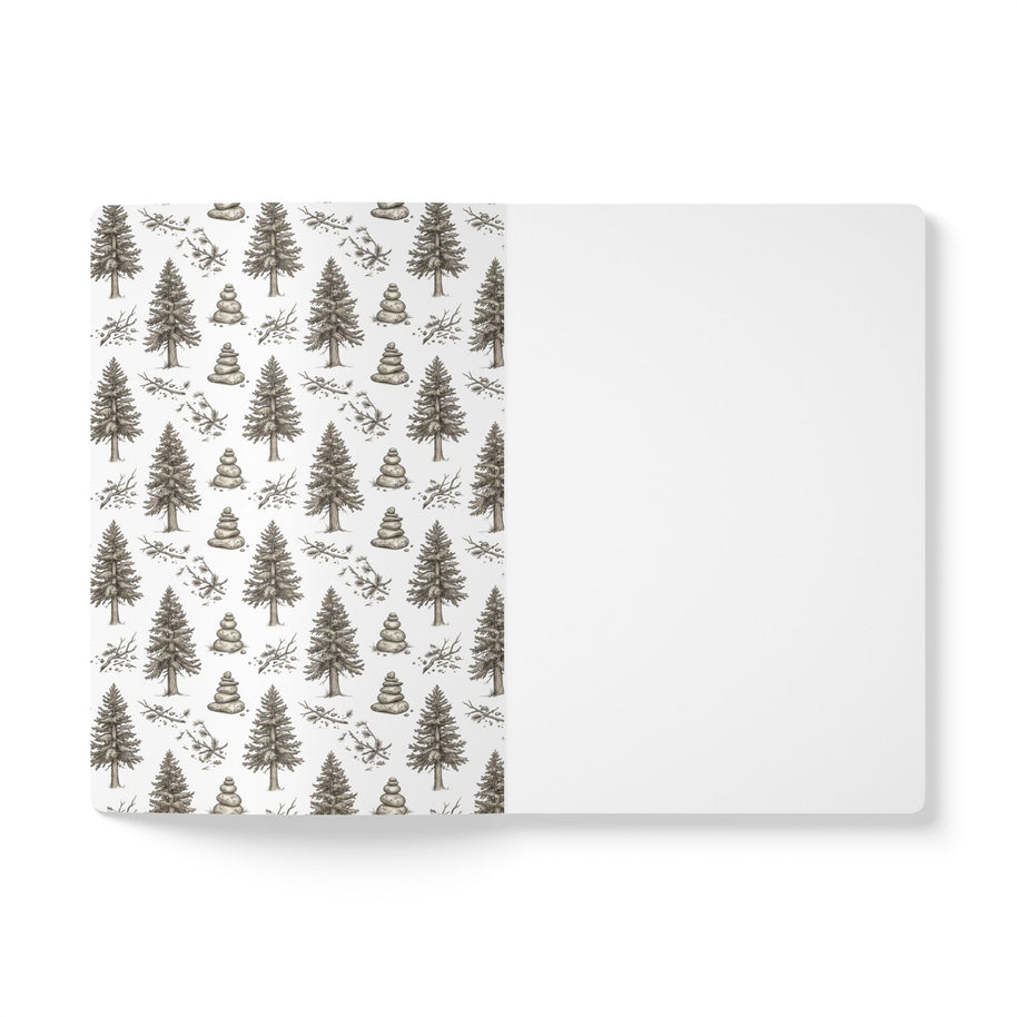 Winter Storm Pine Trees Softcover Notebook - 100 Pages