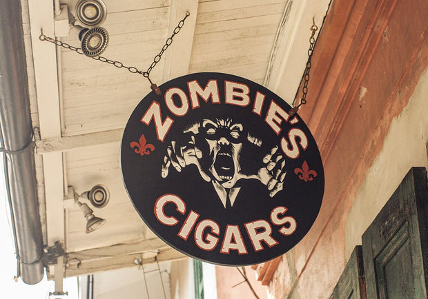 Zombie Cigar Sign Print, New Orleans Photography, Classic Horror Art