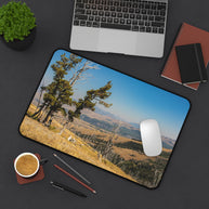 Yellowstone Desk Mat - Golden Valley Landscape Mouse Pad - Extended Nature Keyboard Pad - Scenic Mountain Decor