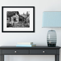 Spokane Casket Company Photo Print, Grainy Gothic Wall Art