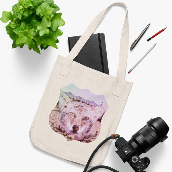 Arizona Coyote Organic Canvas Tote Bag