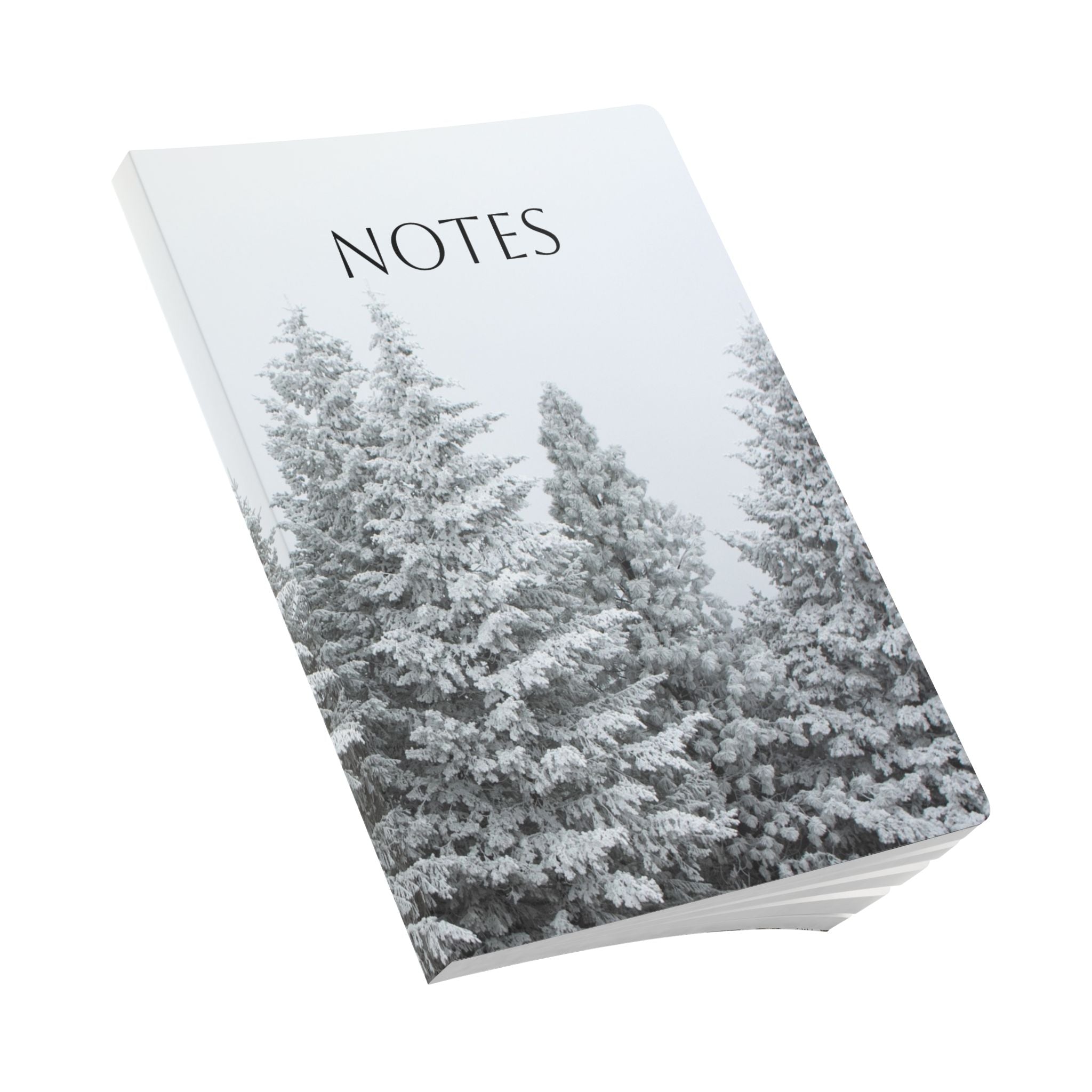 Winter Storm Pine Trees Softcover Notebook - 100 Pages