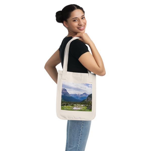 Glacier National Park Organic Canvas Tote Bag