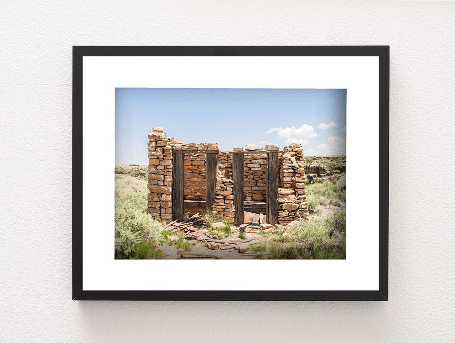 Outhouse Ruins. Bathroom Wall Art, Ghost Town Arizona Photography, Toilet for Two