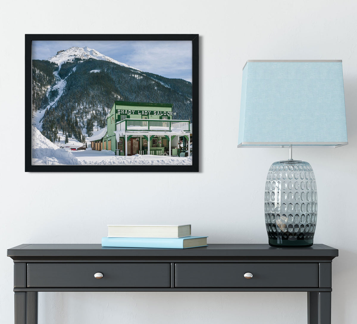 Shady Lady Saloon Photo Print, Silverton Colorado Photography - Winter Decor