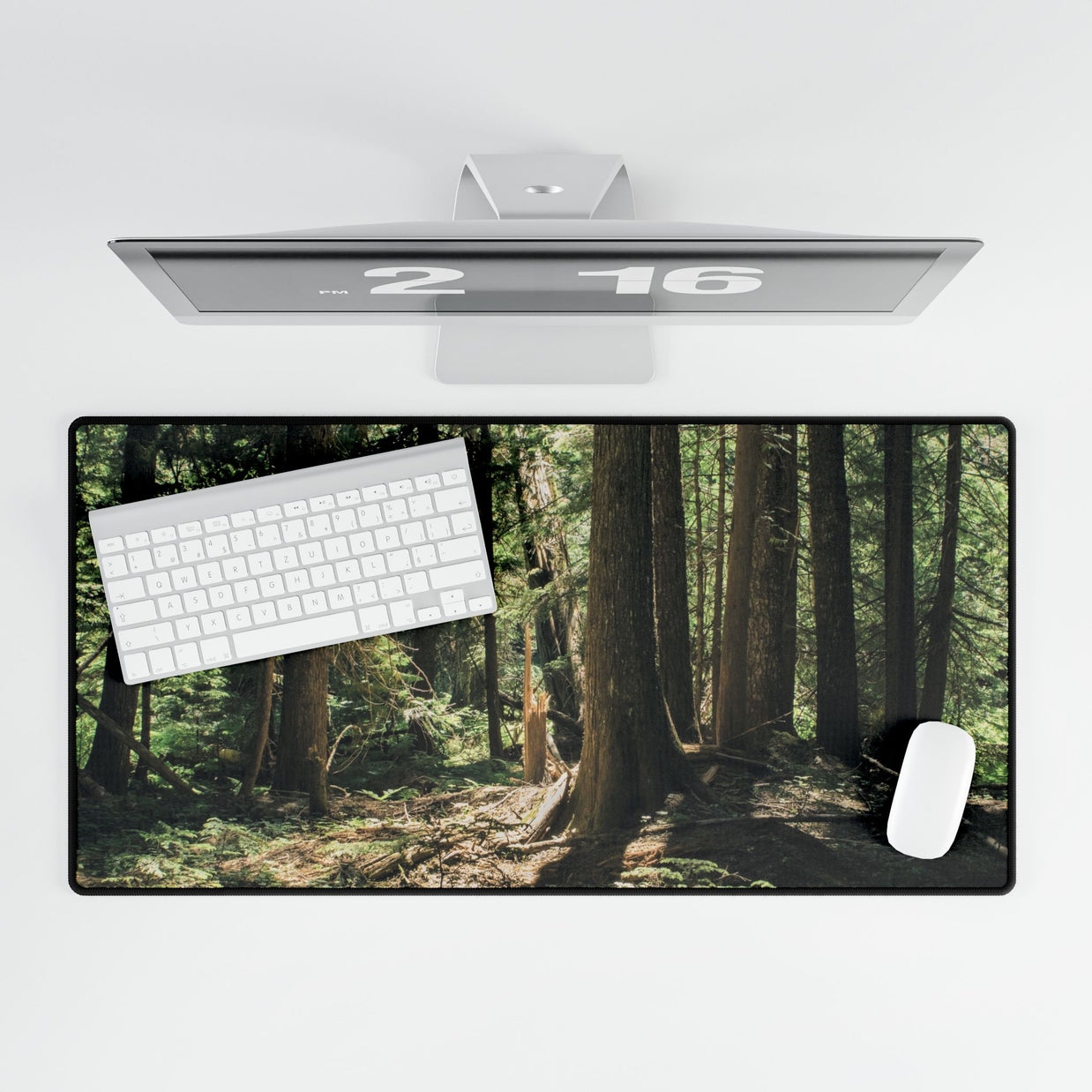 Cedar Forest Desk Mat — Large Nature Mouse Pad for Office & Gaming
