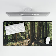 Cedar Forest Desk Mat — Large Nature Mouse Pad for Office & Gaming
