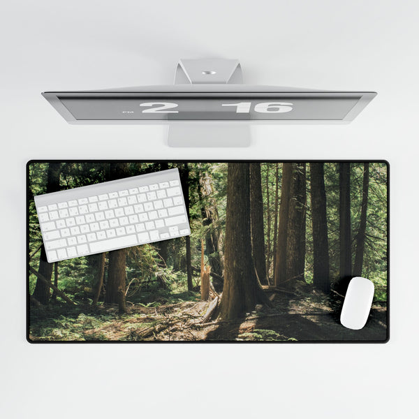 Cedar Forest Desk Mat — Large Nature Mouse Pad for Office & Gaming