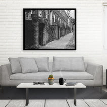 Savannah Georgia Street Photography, Black and White Row House Print