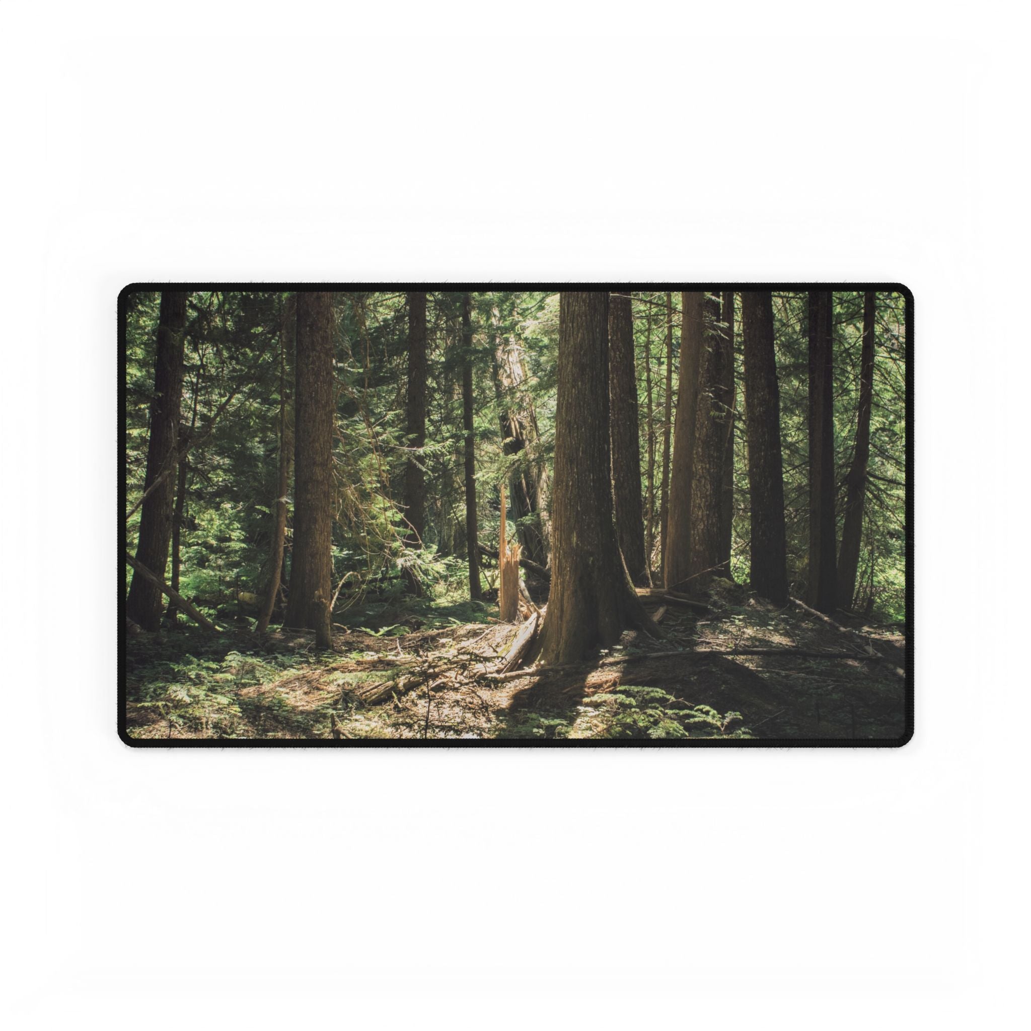 Cedar Forest Desk Mat — Large Nature Mouse Pad for Office & Gaming