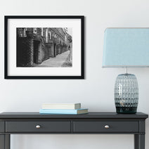 Savannah Georgia Street Photography, Black and White Row House Print