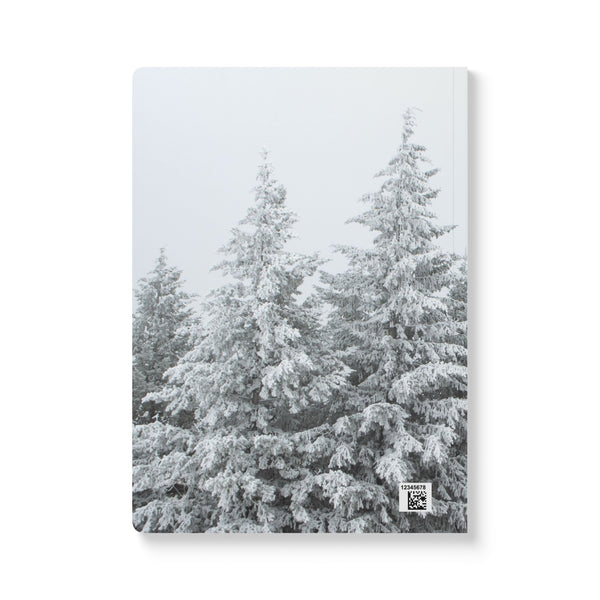 Winter Storm Pine Trees Notebook — Softcover Journal