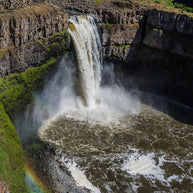 Palouse Falls Photo Print, Washington Photography, Scenic Nature Decor, Rainbow Waterfall Wall Art