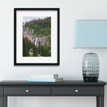 Colorado Cabin and Waterfall Photo Print,  Rustic Mountain Photography