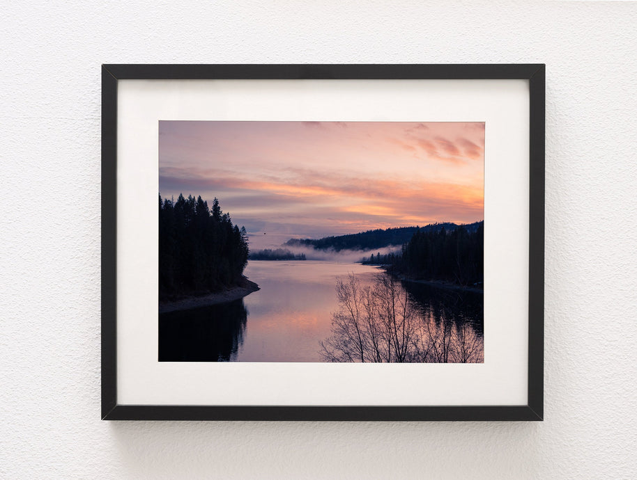 Pend Oreille River Sunset Print, Pacific Northwest Photography