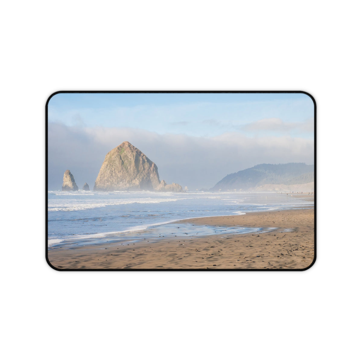 Haystack Rock Desk Mat - Oregon Coast Cannon Beach Mouse Pad - Extended Nature Keyboard Mat - Coastal Scenic Workspace Decor