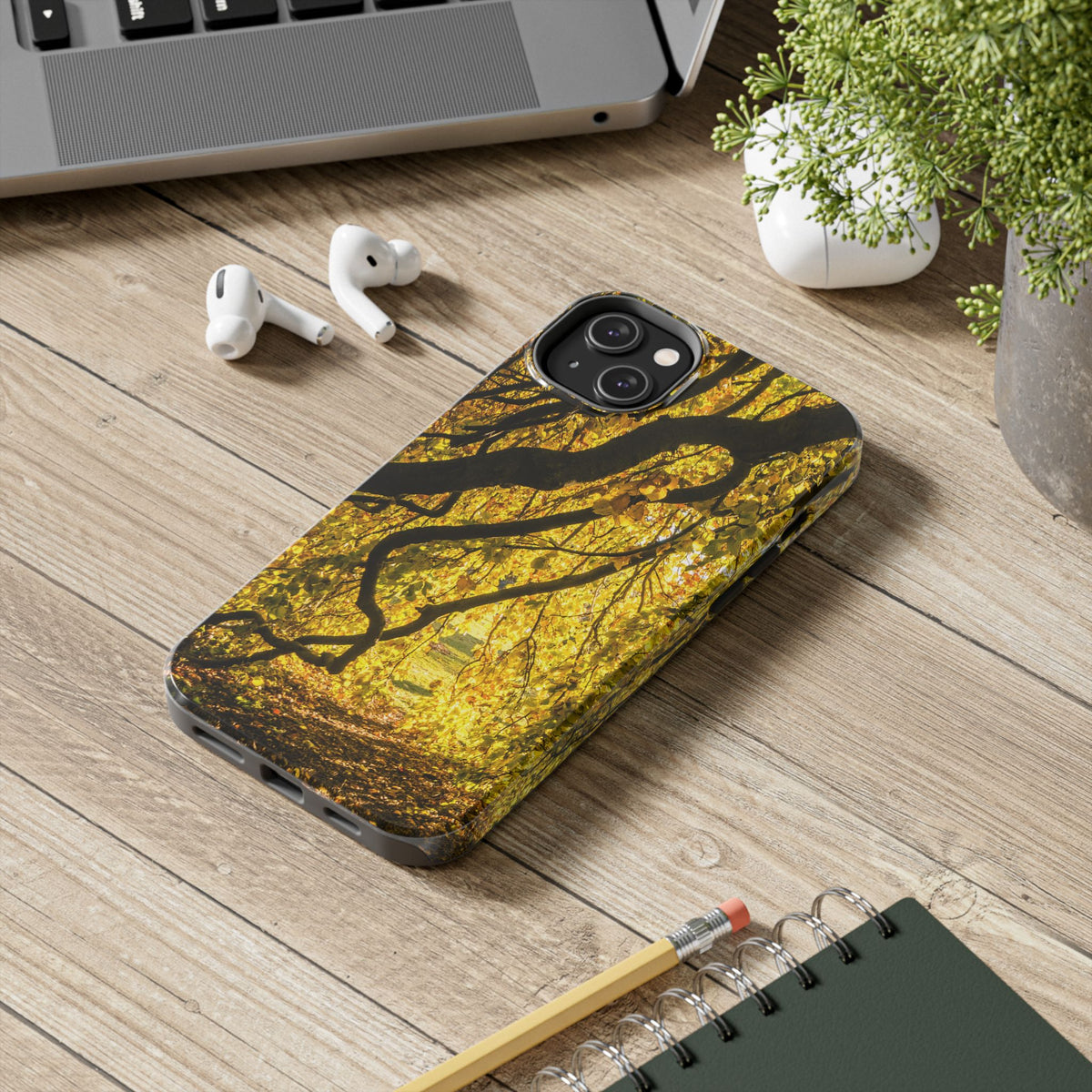 Yellow Leaves, Autumn Canopy Tough Phone Case - iPhone/Galaxy