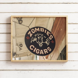 Zombie Cigar Sign Print, New Orleans Photography, Classic Horror Art