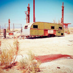Retro Trailer Art Print, Salton Sea Photography, California Desert