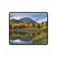 Autumn Mountain Lake Desk Mat — Large Scenic Office Mouse Pad