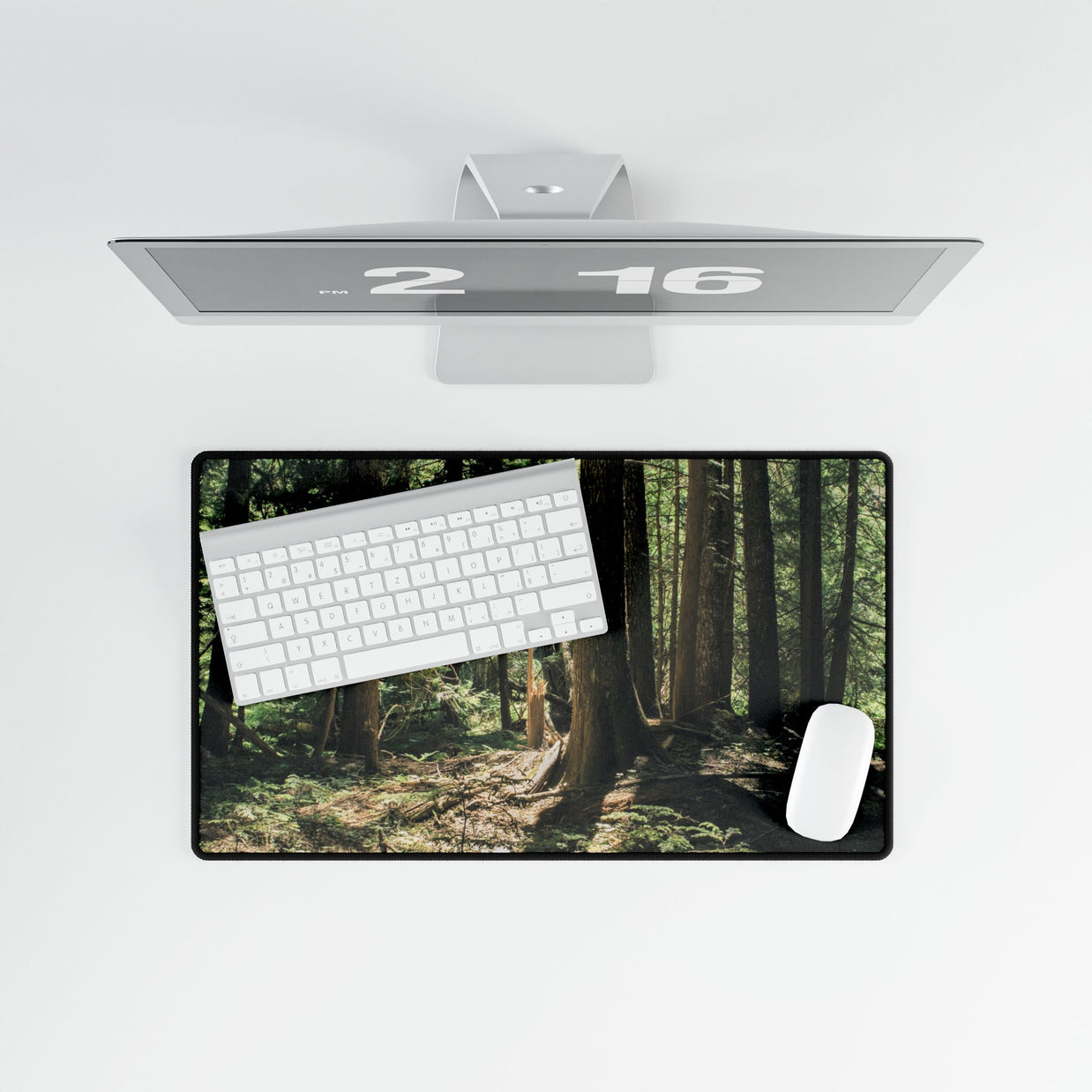 Cedar Forest Desk Mat — Large Nature Mouse Pad for Office & Gaming