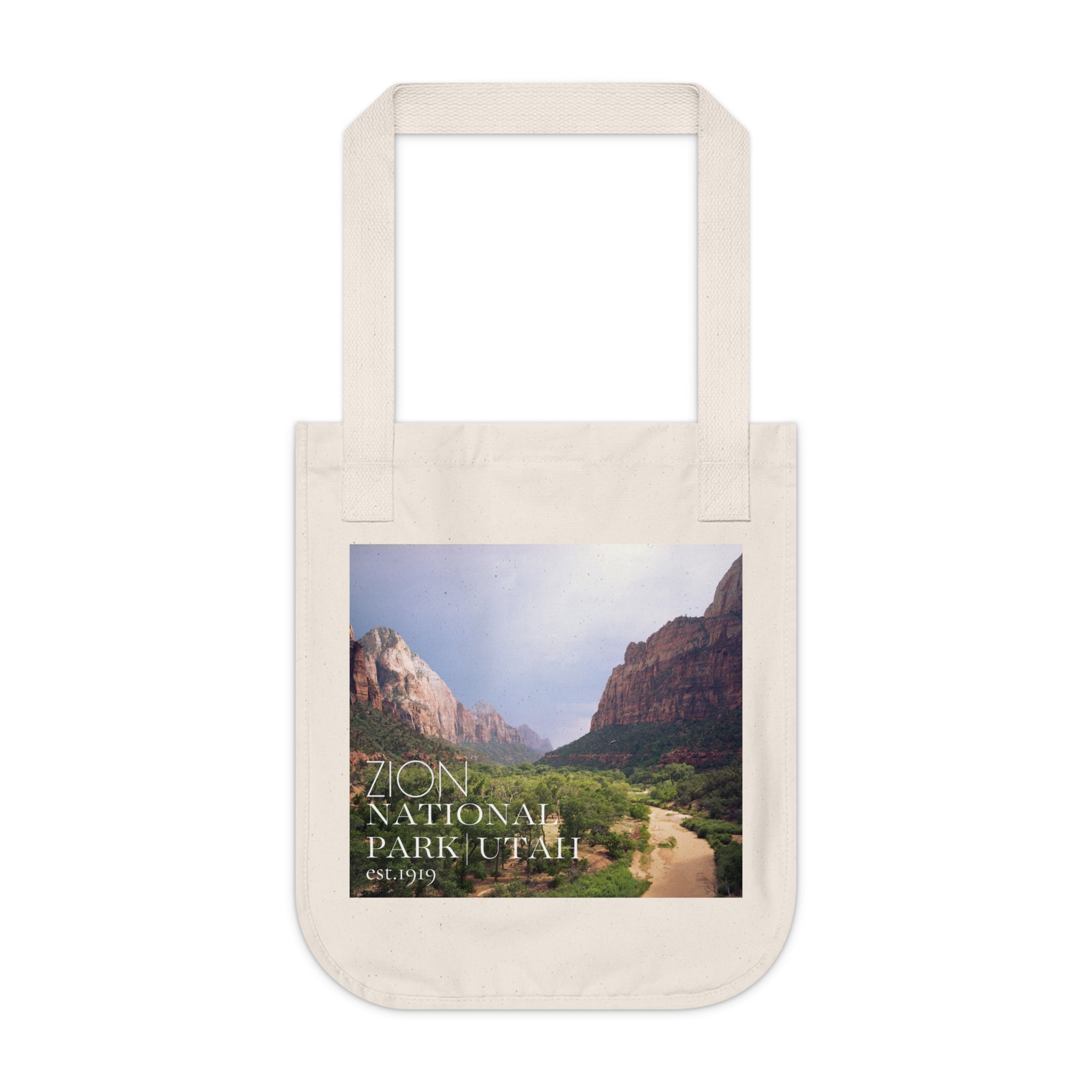 Zion National Park Organic Canvas Tote Bag