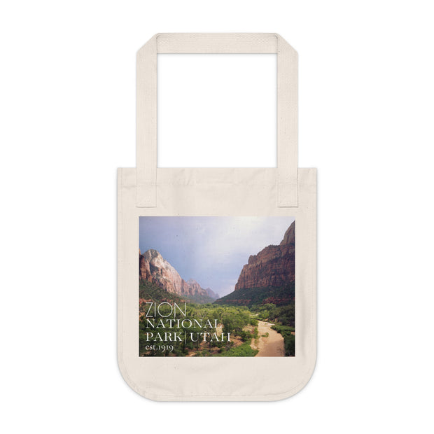 Zion National Park Organic Canvas Tote Bag