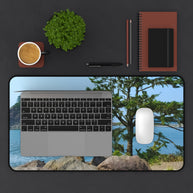 LaPush Washington Coastal Desk Mat - Pacific Northwest Ocean Mouse Pad - Extended Nature Keyboard Mat - Scenic Beach Workspace Decor