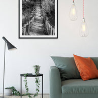 Historic Swinging Bridge Photography, Southern Idaho Art Print