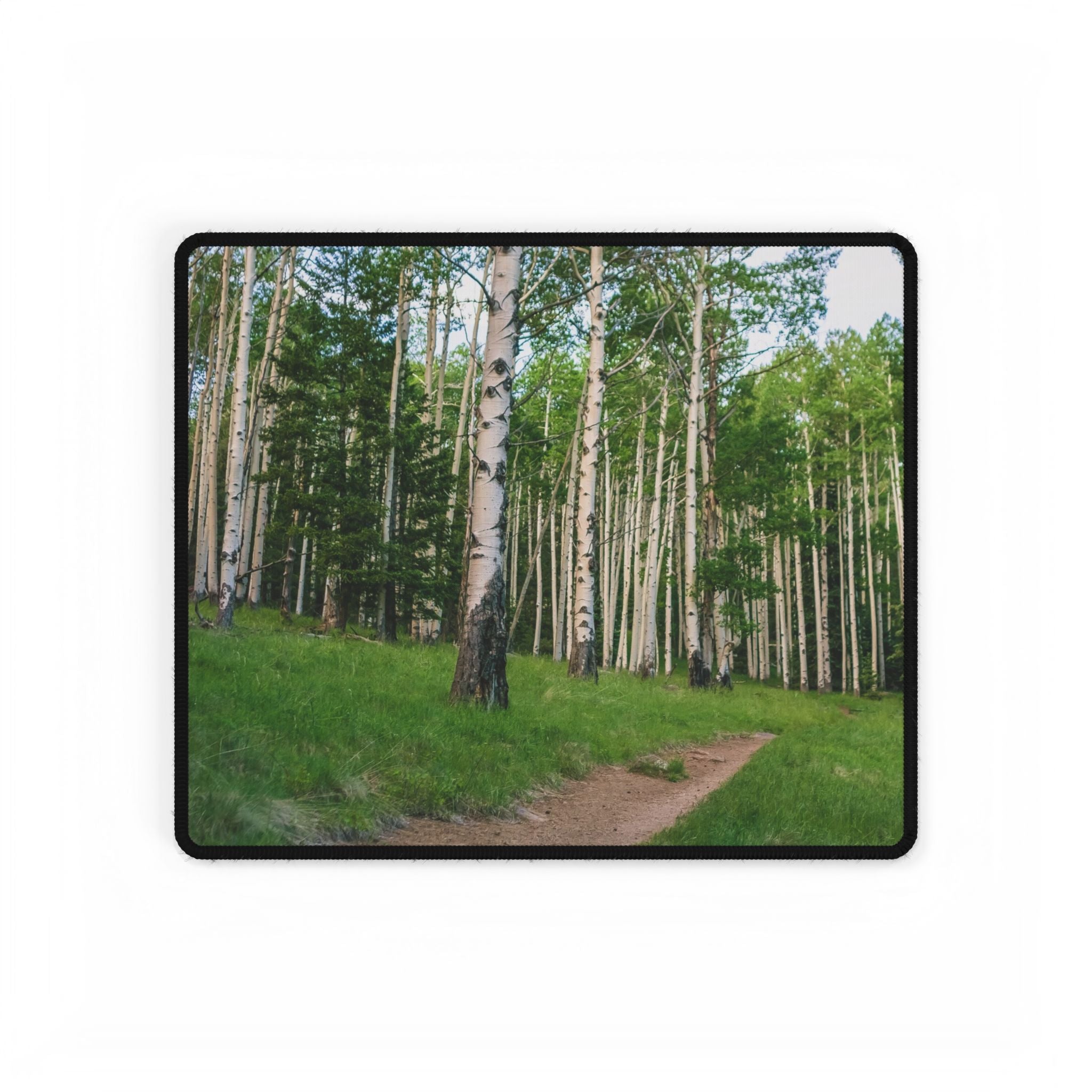 Forest Aspen Path Desk Mat - Large Gaming/Office Mousepad