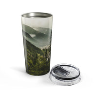 Misty Mountain Valley Forest Travel Mug 20oz | Scenic Nature Landscape Travel Cup