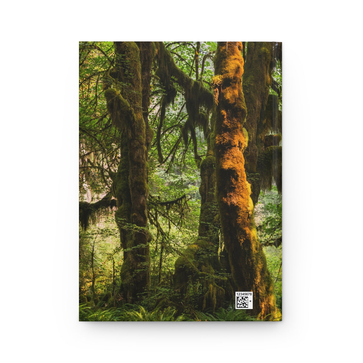 Mossy Forest  Hardcover Journal, Olympic National Park - Ruled Line or Blank