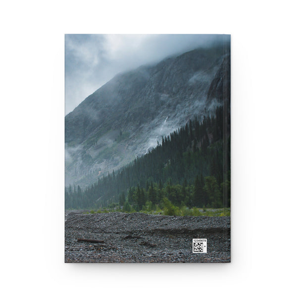 Pine Tree Foggy Mountain Hardcover Journal - Ruled Line or Blank
