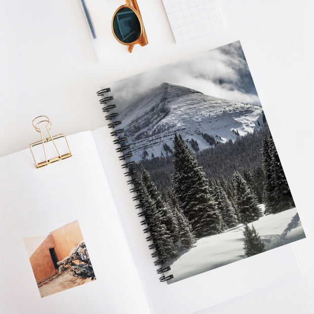 Snowy Mountain Summit Spiral Notebook - Ruled Line