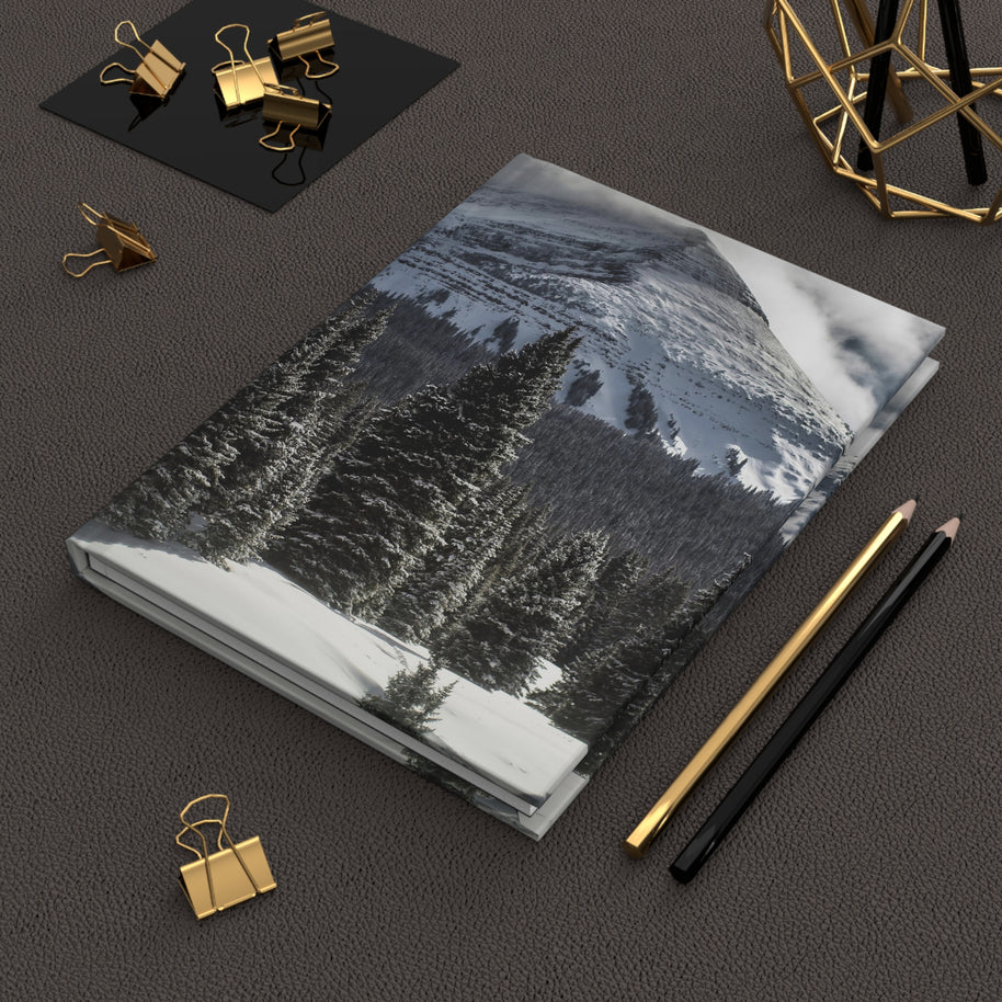 Snowy Mountain Summit Hardcover Journal - Ruled Line or Blank