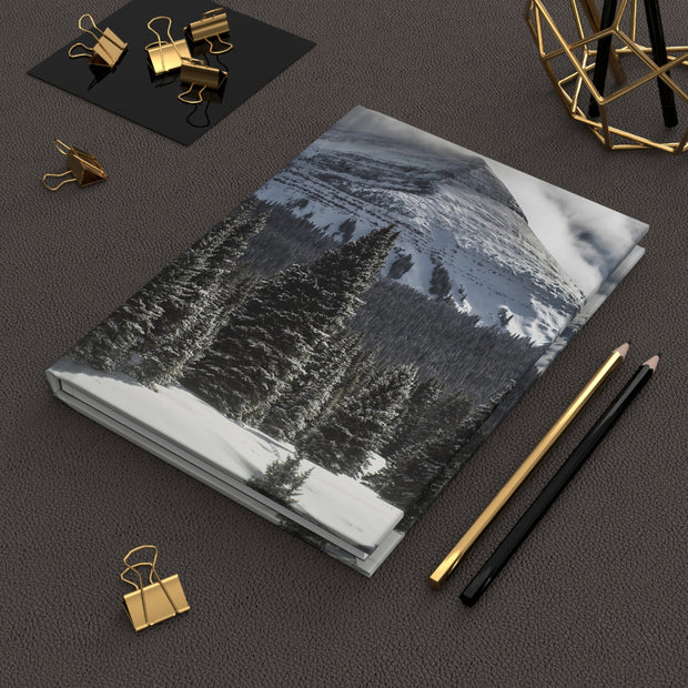 Snowy Mountain Summit Hardcover Journal - Ruled Line or Blank