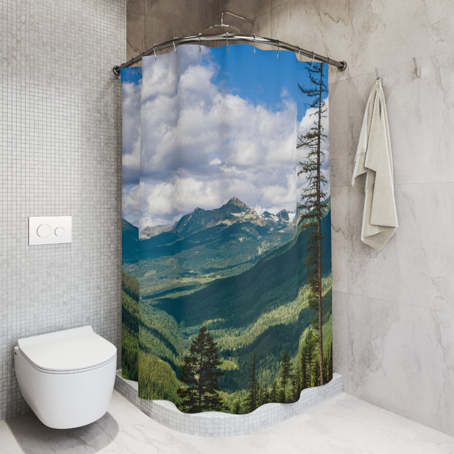 Duschvorhang „Kanadische Rocky Mountains“, 180 x 188 cm