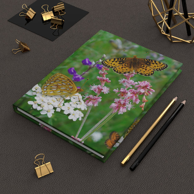 Wildflower Butterflies Hardcover Journal - Ruled Line or Blank